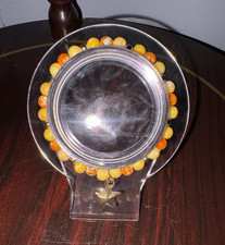 Yellow&Orange Beaded Stretch Bracelet w/ Gold...