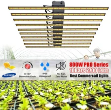 800W Samsung 561C LED Grow Light 10Bar Indoor Commercial Medical Plant Daylight