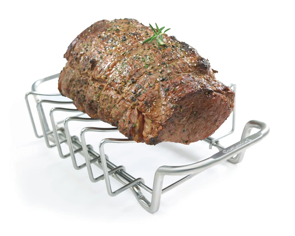 Broil King 62602 Rib Rack y Soporte para Asar, Plateado Foto 3 de 4