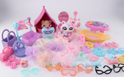 Collectible 25Pcs LPS Accessories For Littlest Pet Shop Toy Dog Cat Dachshund