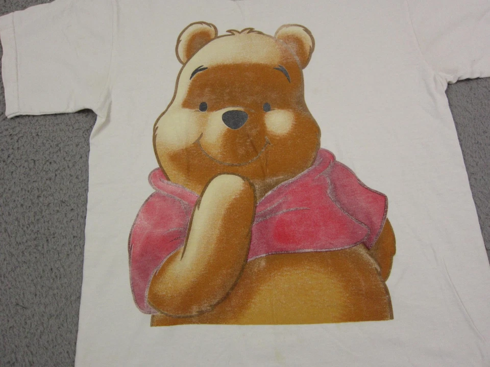Camisa De Colección Disney Winnie the Pooh Para Mujer Extra Pequeña XS Blanca Gráfica Camiseta Años 90 Foto 2 de 4