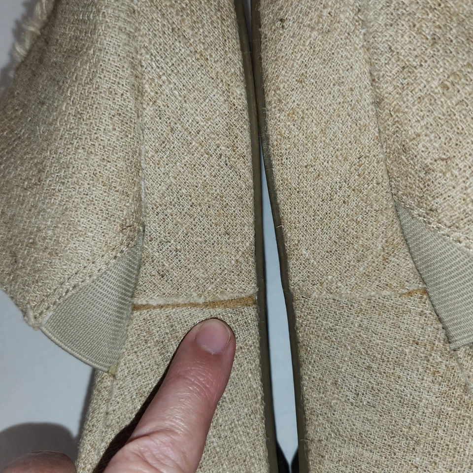 SIMPLY VERA by VERA WANG Wedge Sandal Womens 9M Tan Platform Textile Fringe Boho - Image 4 of 4