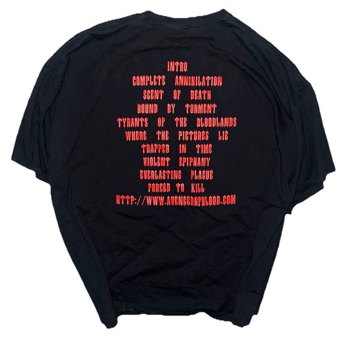 VINTAGE AVENGER OF BLOOD COMPLETE ANNIHILATION AlBUM Y2K BAND PROMO T-SHIRT 3XL - Picture 2 of 5