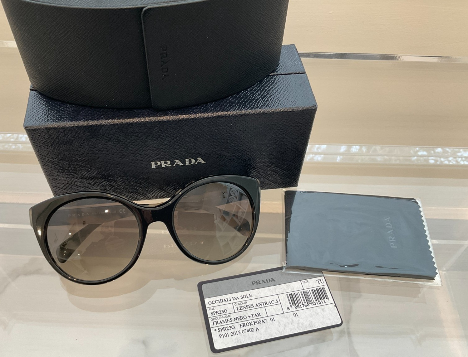 New PRADA SPR 230 Cat-Eye Animalier Sunglasses w/ Box & Case thumbnail 2