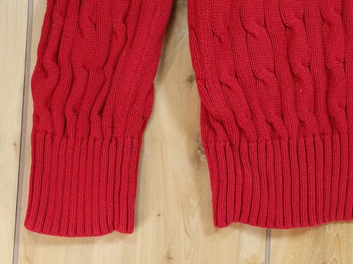 Polo Ralph Lauren Boys XL (18-20) Red Cable Knit 100% Cotton Pullover Sweater - Picture 10 of 17