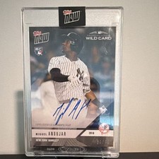 Topps 2018 Now Miguel Andujar Autograph Rookie Wild Card 50/99 #PS-62A Yankees. rookie card picture
