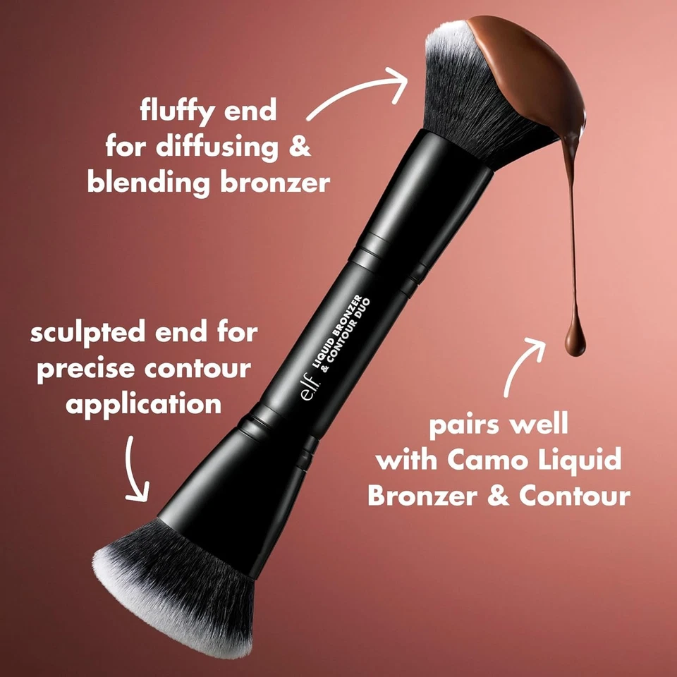 Camo Liquid Bronzer & Contour Duo Brush Black  - Bild 2 von 4