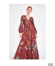 FARM Rio Burgundy VELVET Multicolor Borogodo ...
