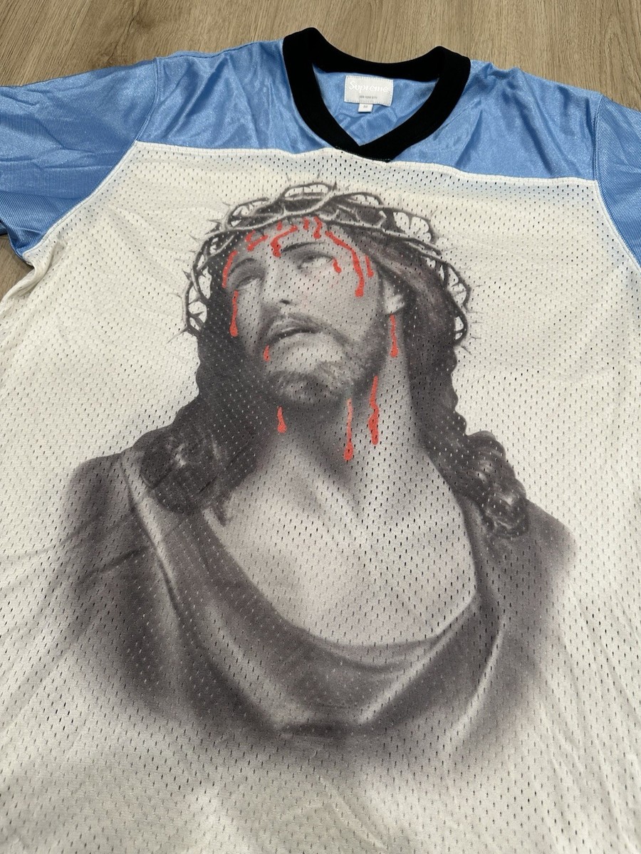 Supreme Jesus Football Top Blue Size Medium SS14 | eBay