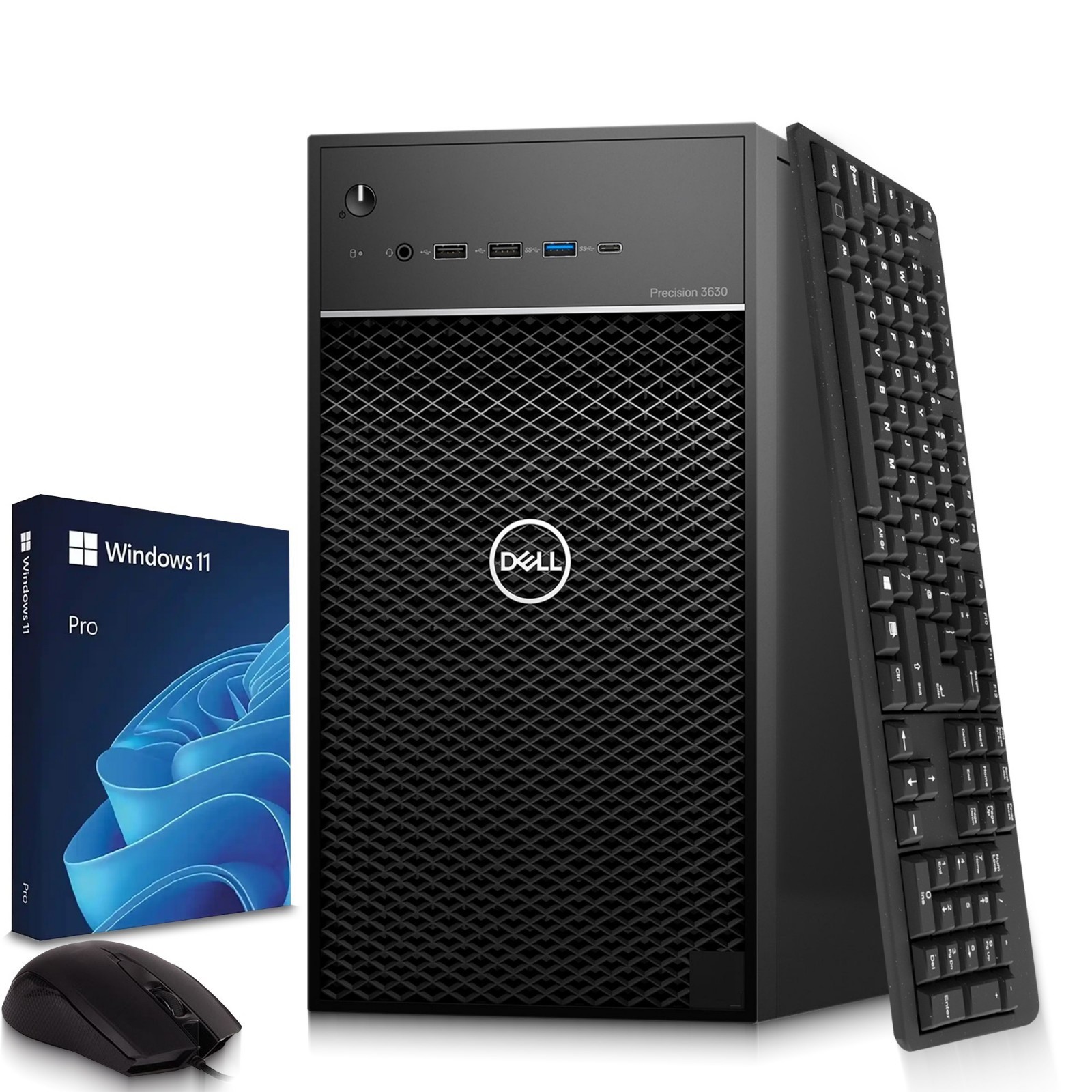 Dell 3630 Mini Tower i7-8th 32GB RAM 1TB SSD 500GB HDD Wi-Fi KB&M Windows 11 Pro