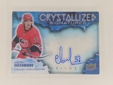 Andrei Svechnikov 2022-23 UD Trilogy Crystallized Signatures Auto Hurricanes