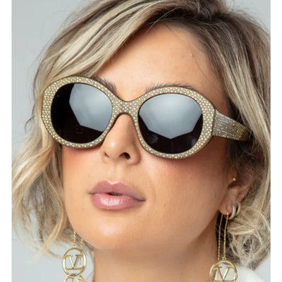 NEW Celine CL4240IS Brown Crystal Embellished Sunglasses  display picture 2