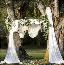 White Arch Drapes 2 Panels 6 Yards Sheer Backdrop 2 6 Yards,