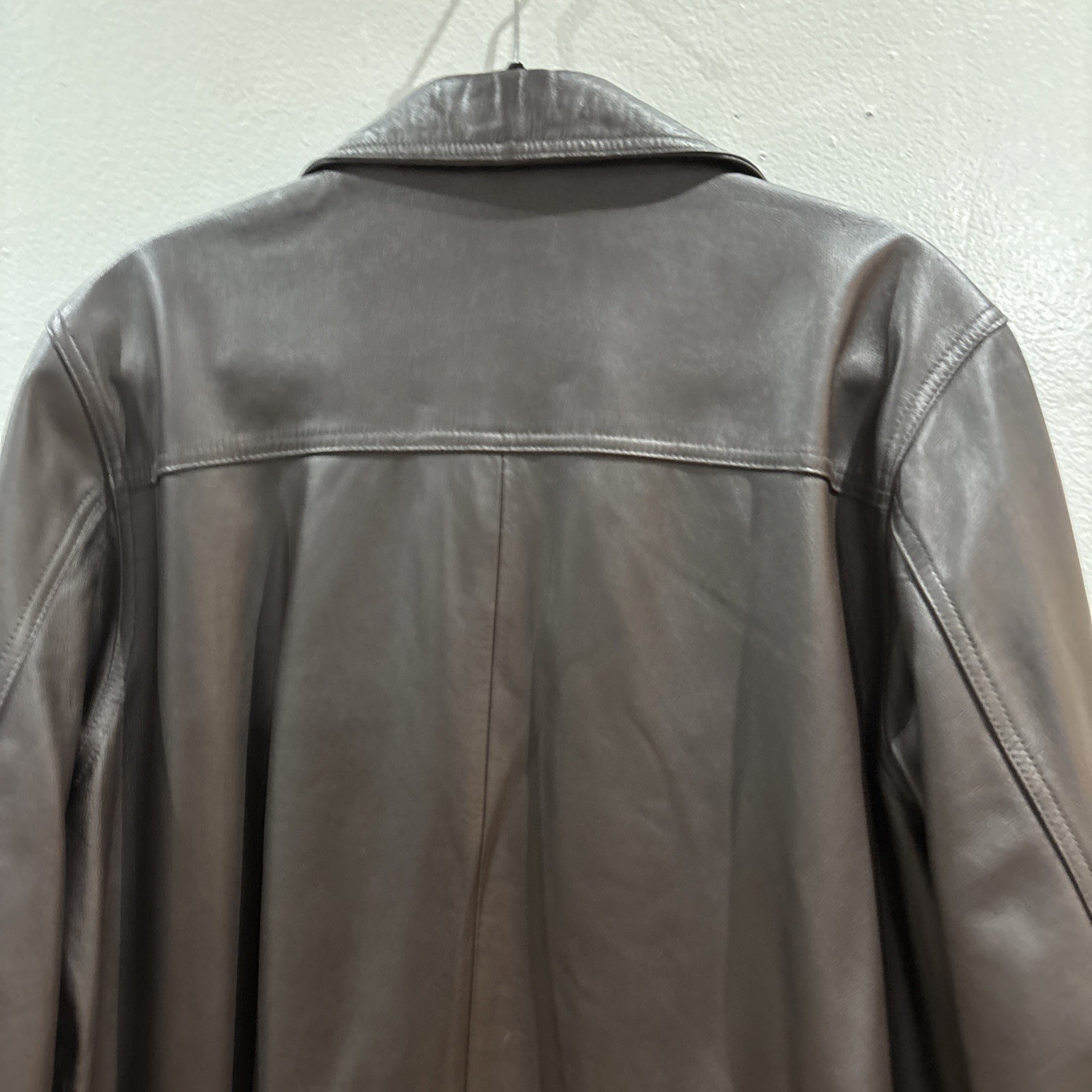 Centigrade Men Leather Button Jacket Soft Brown B… - image 10