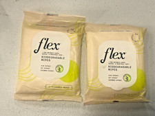 2X Flex Biodegradeable Plant Based Flushable Wipes, 12ct each