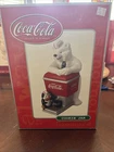 Vintage 2000s COCA-COLA Polar Bear & Penguin Coke Cookie Jar Complete Open Box