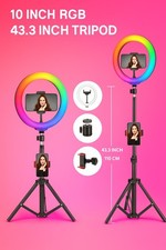 Ring Light Tripod for Phone 10 Selfie Ring Light with Tripod Stand Phone Holder