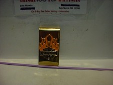 Harley Flame logo Money Clip color logo, Gold tone Money Clip