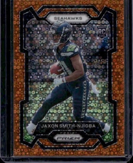 2023 Panini Prizm #390 Jaxon Smith-Njigba Orange Disco Prizm