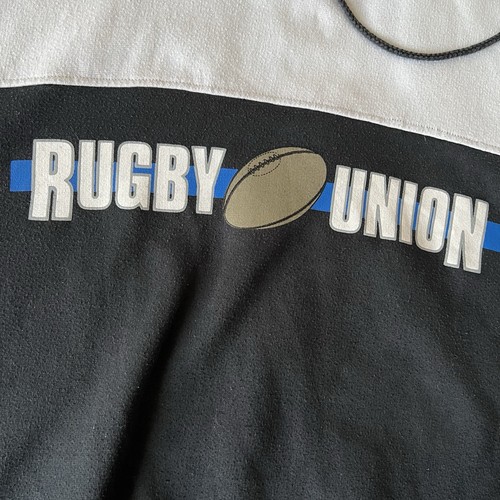 Vintage 80s 90s Nike Rugby Union Colorblock Spell Out Hoodie Hoody Embroidered L - Picture 7 of 19