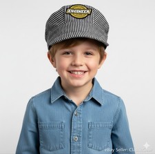 Classic Railroad Train Engineer Youth Ball Cap Hat Fitted One Size