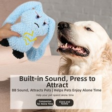 Long Eared Rabbits Pet Plush Toys Squeaky Dog Toys  Medium Small Dog
