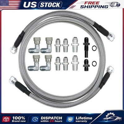 6AN 70'' Transmission Cooler Hose Kit Lines For GM Chevy 4L80E For Ford C4-C6-AOD