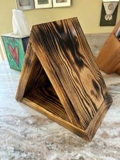 Yellow pine Burned Wooden Book Stand Handmade Book Holder for Reading Handmade