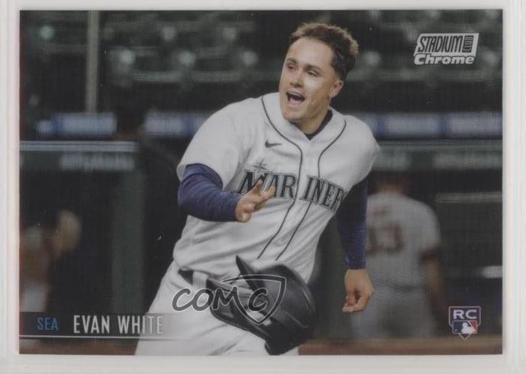 2021 Topps Stadium Club Chrome Refractor Evan White #43 sc8