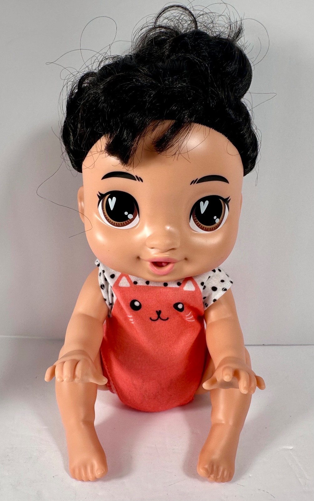 Baby Alive Crawl N Play Katie Kat Doll Black Hair 40+ Sounds