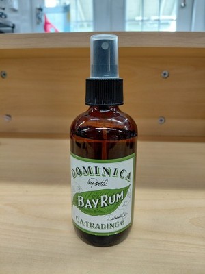 Dominica Bay Rum Aftershave Double Distilled C.A. Trading Open Bottle 10 oz
