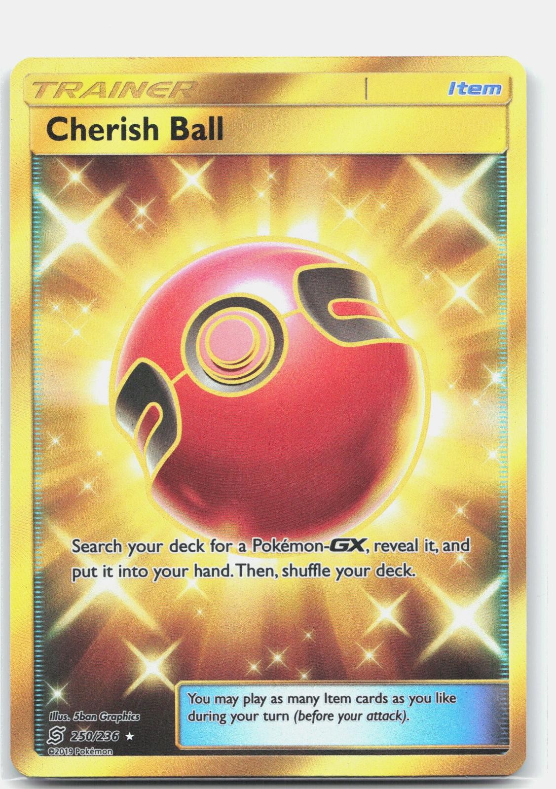 Cherish Ball 250/236 Secret Rare Unified Minds Pokemon Holo Near Mint