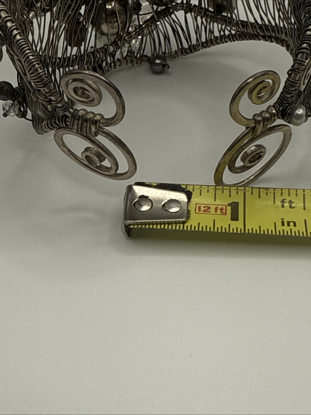 Artisan Cuff Bracelet Statement Runway Adjustable… - image 8