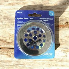 TUB DRAIN DOME STRAINER COVER Plumb Pak PP826-64 , 3" Polished Chrome,