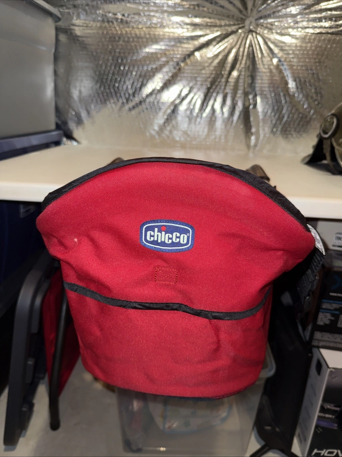 Baby Chicco Caddy Hook On High Chair Table Red -Flat Fold 6-36 Months 37 lbs