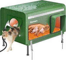 Pawtners Heated Outdoor Cat House XL 26" Insulated Weatherproof Shelter
