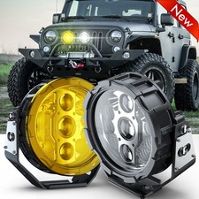 2x 7 Inch Round Led Light Bar Pods Flood Spot Drl Offroad Driving Lights Truck