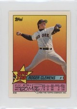 1989 Super Star Sticker Back Cards Roger Clemens Eric Davis Ron Hassey #25 15nv