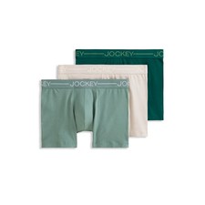 Jockey Men's Organic Cotton Stretch 4" Trunk - 3 Pack
