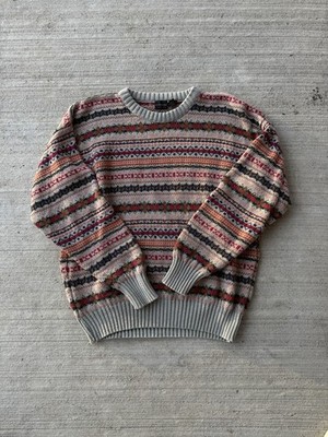 Men's Vintage Structure Striped Sweater - Size Small/Medium