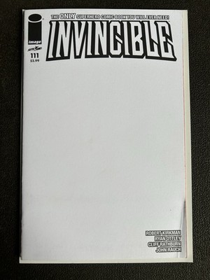 Invincible #111 Image 1st Print Blank Sketch Variant  Robert Kirkman Ryan Ottley