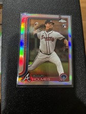 Topps 2025 Chrome Grant Holmes #169 Atlanta Braves Rookie MLB Baseball Card