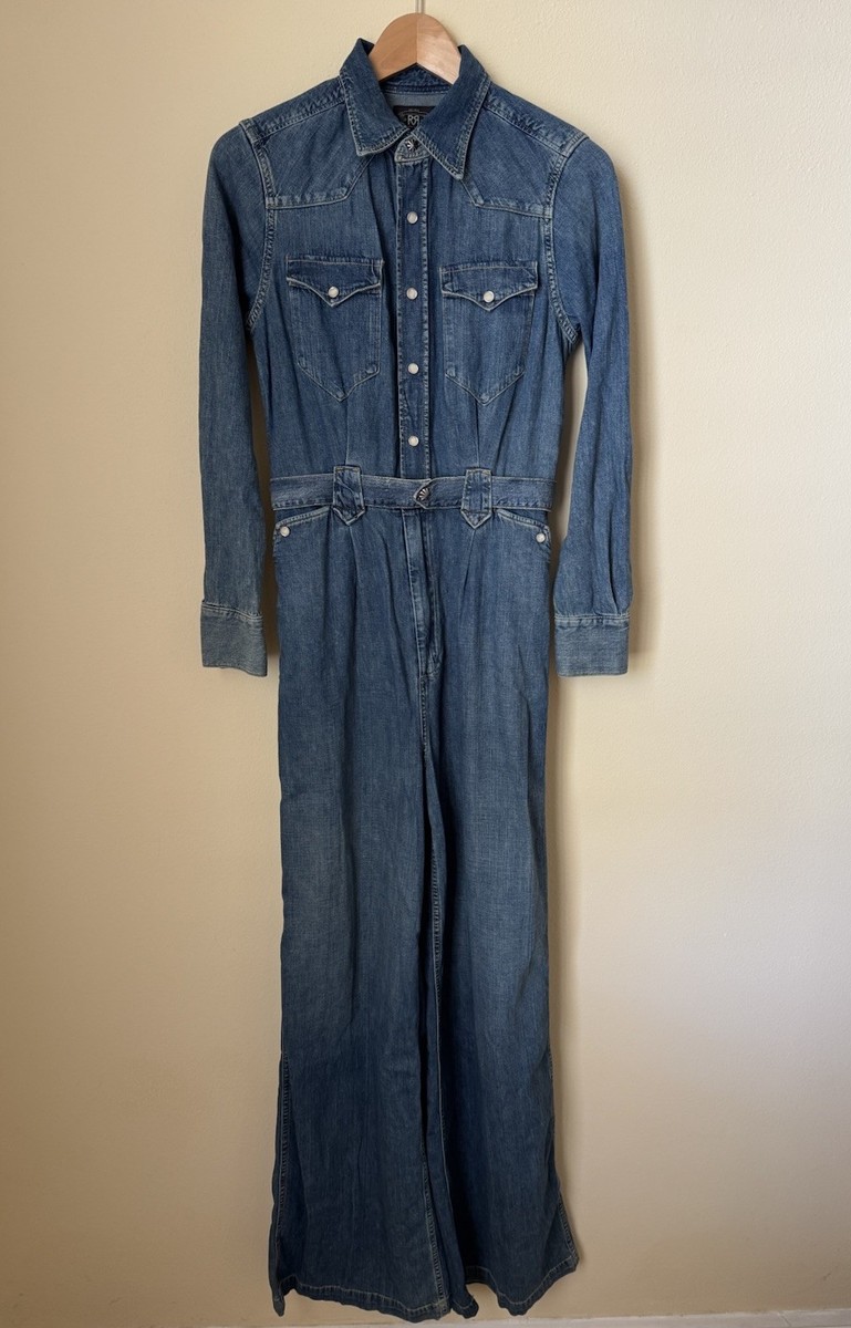 RRL Double RL Ralph Lauren New Denim Jumpsuit Indigo Blue Coverall