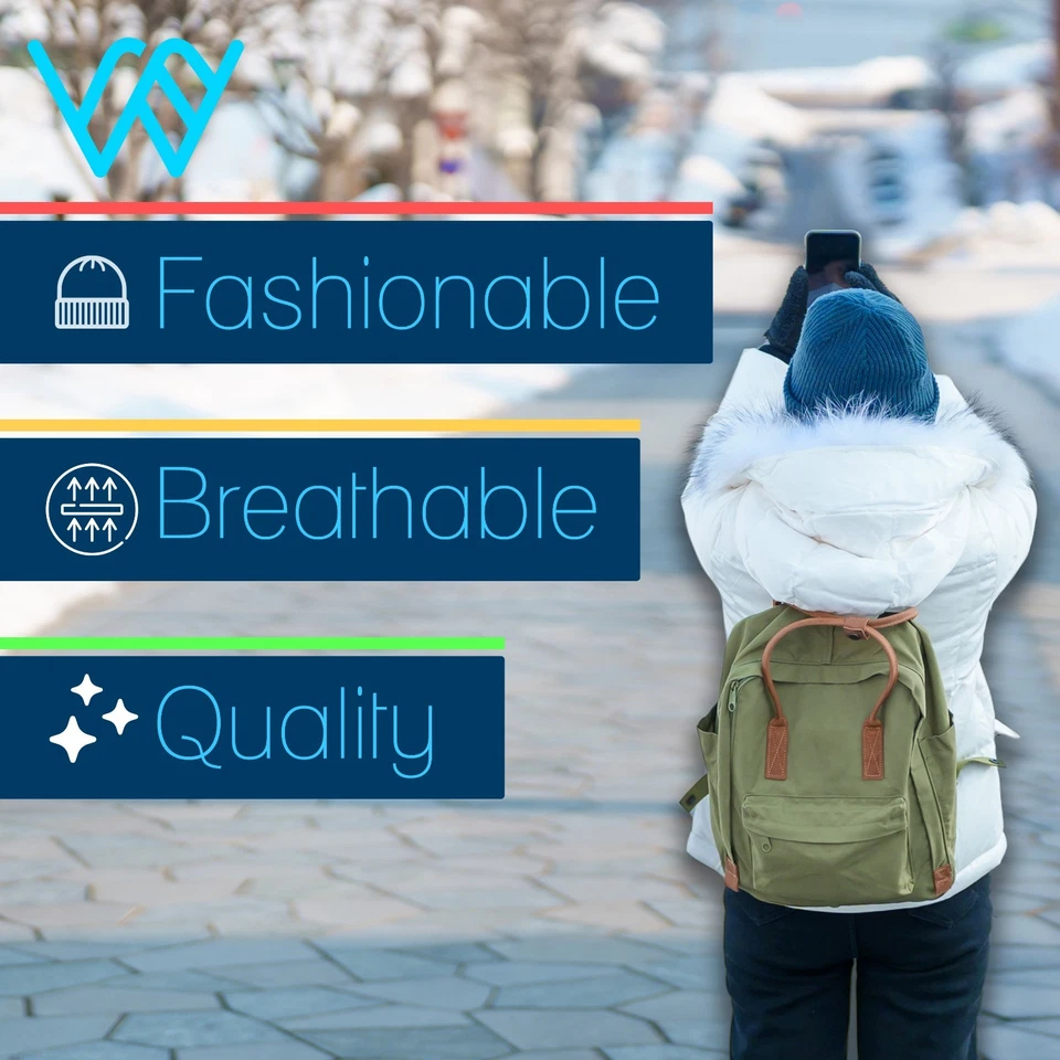 Paquete de 25 Gorros de Invierno, Unisex Térmicos Tobogán Gorras con Puños para Clima Frío Foto 3 de 4