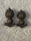 WW1 Military Cap Badge on Hoops Royal Engineers or Royal Artillery collar badges