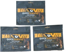 QUICKSURVIVE All Purpose Waterproof Fire Starters Campfires Fire Pit Fireplace
