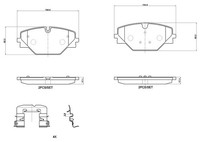 2X Brembo Bremsbelagsatz, Scheibenbremse P 83 152 FüR Lexus Toyota