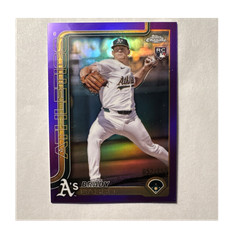 Topps 2025 Chrome Purple Refractor Rookie Brady Basso Athletics #205 052 /250