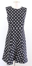 J Crew Black Ivory Poka Dot Tweed A Line Sheath Dress Size 6T 6 Tall Career