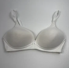 Warners Invisible Bliss Light Lift Wireless Lightly Lined Bra  White 34C  NWT
